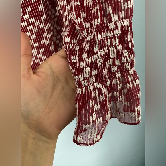 Heimstone red and white Pomegranate Plumetis blouse - Picture 4 of 6